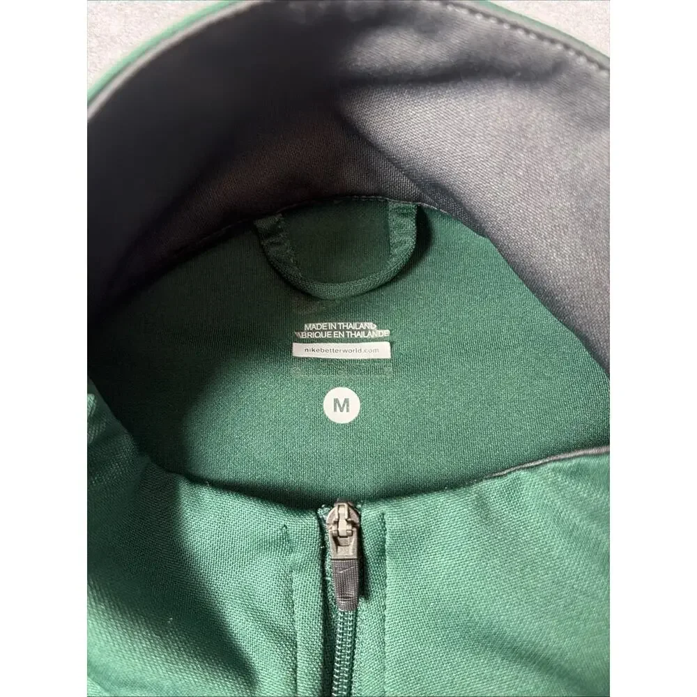 Nike Mustang Basketball Full Zip Warm Up Jacket Green/gry Size M